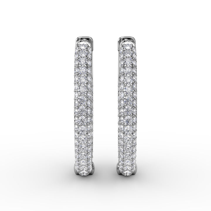 Pavé Diamond Hoop Earrings