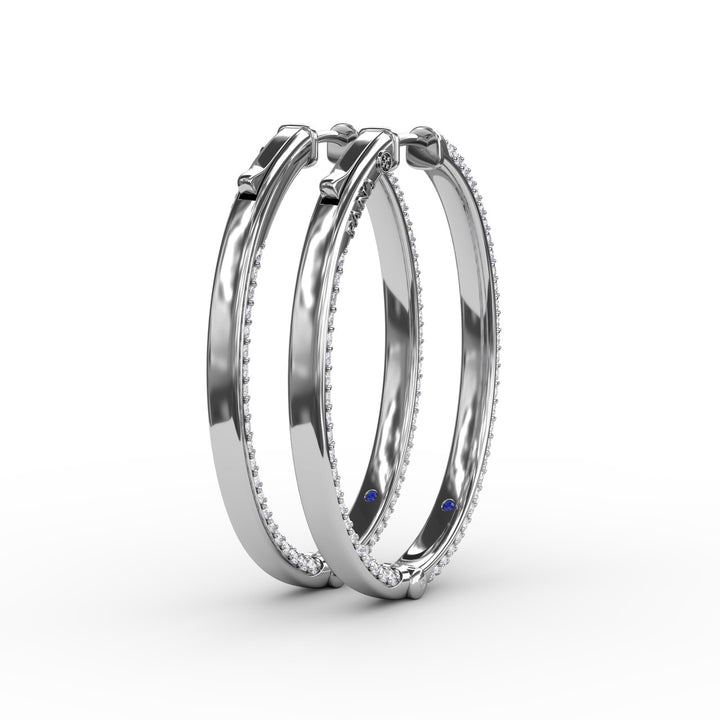 Pavé Diamond Hoop Earrings