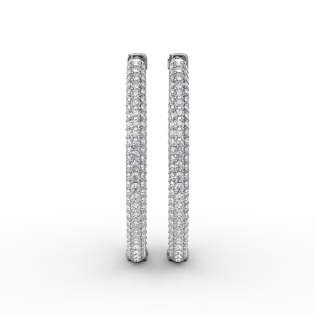 Pavé Diamond Hoop Earrings