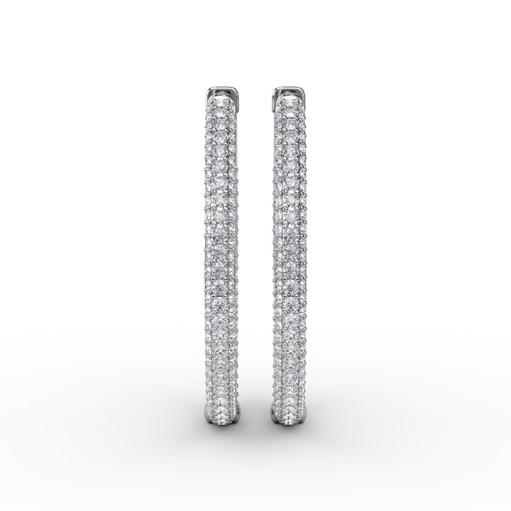 Pavé Diamond Hoop Earrings