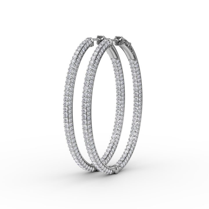 Pavé Diamond Hoop Earrings