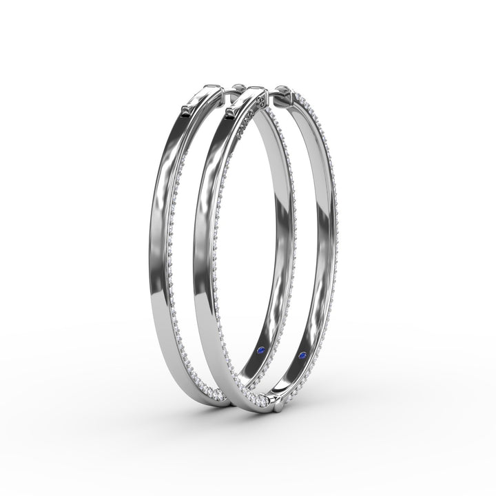 Pavé Diamond Hoop Earrings