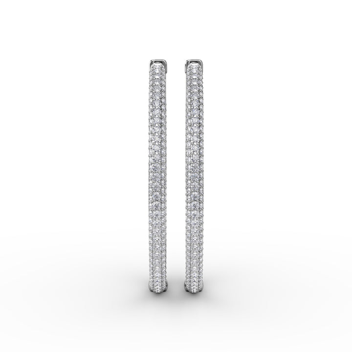 Pavé Diamond Hoop Earrings