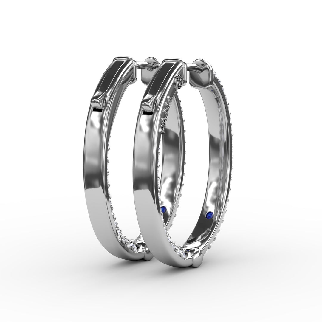 Knife Setting Diamond Hoop