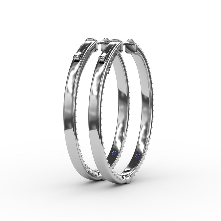 Knife Setting Diamond Hoop