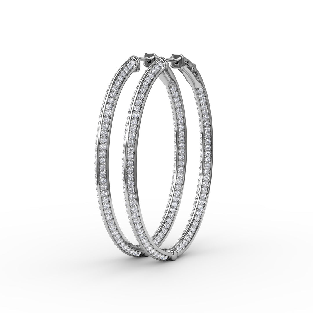 Knife Setting Diamond Hoop