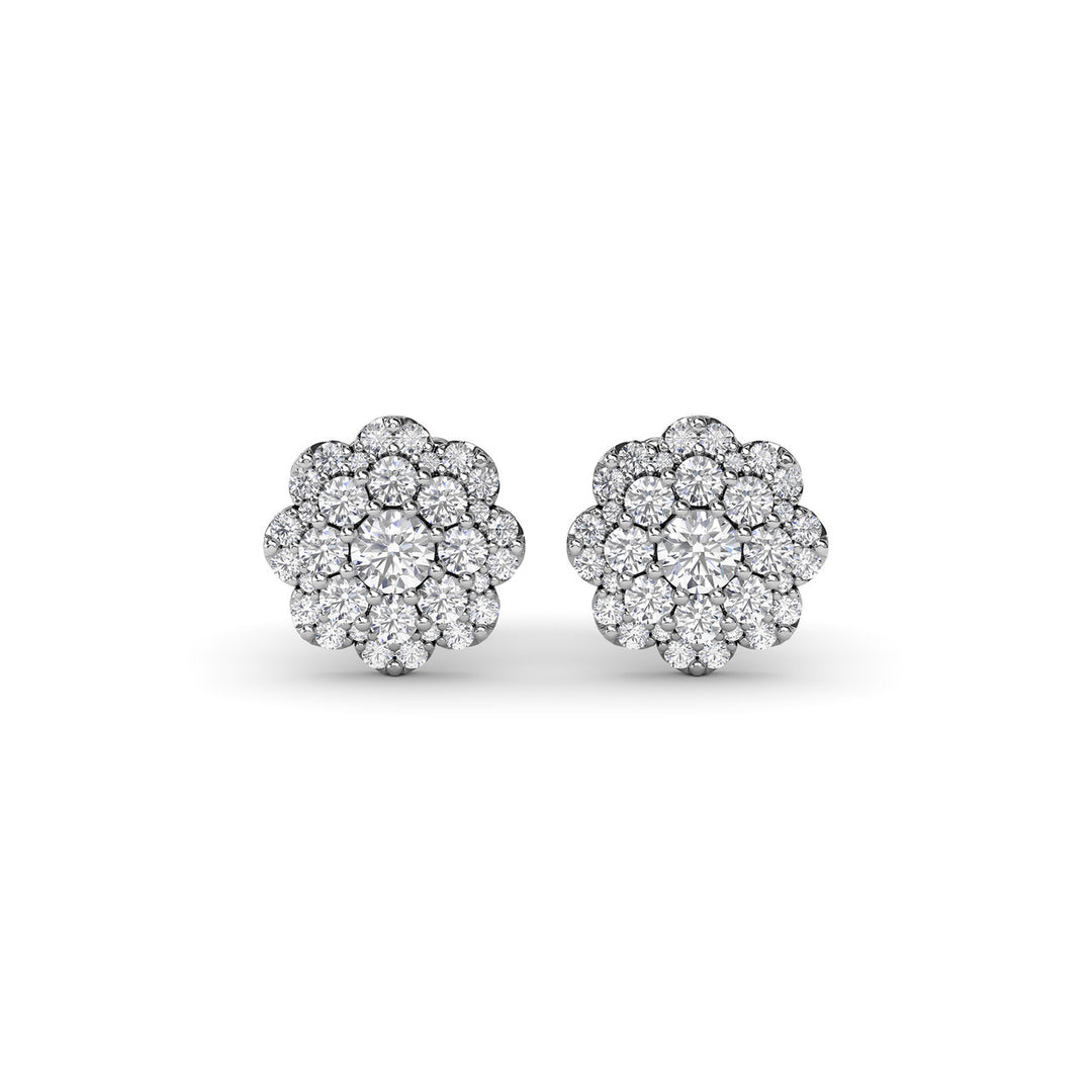 Magnolia Diamond Stud Earrings