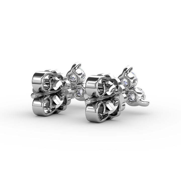 Empire Diamond Stud Cluster Earrings