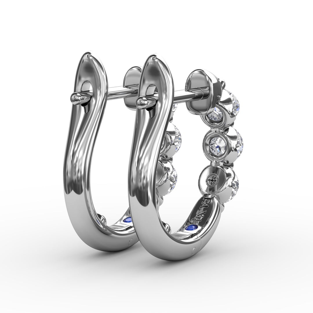 Dainty and Delightful Diamond Hoop Earrings