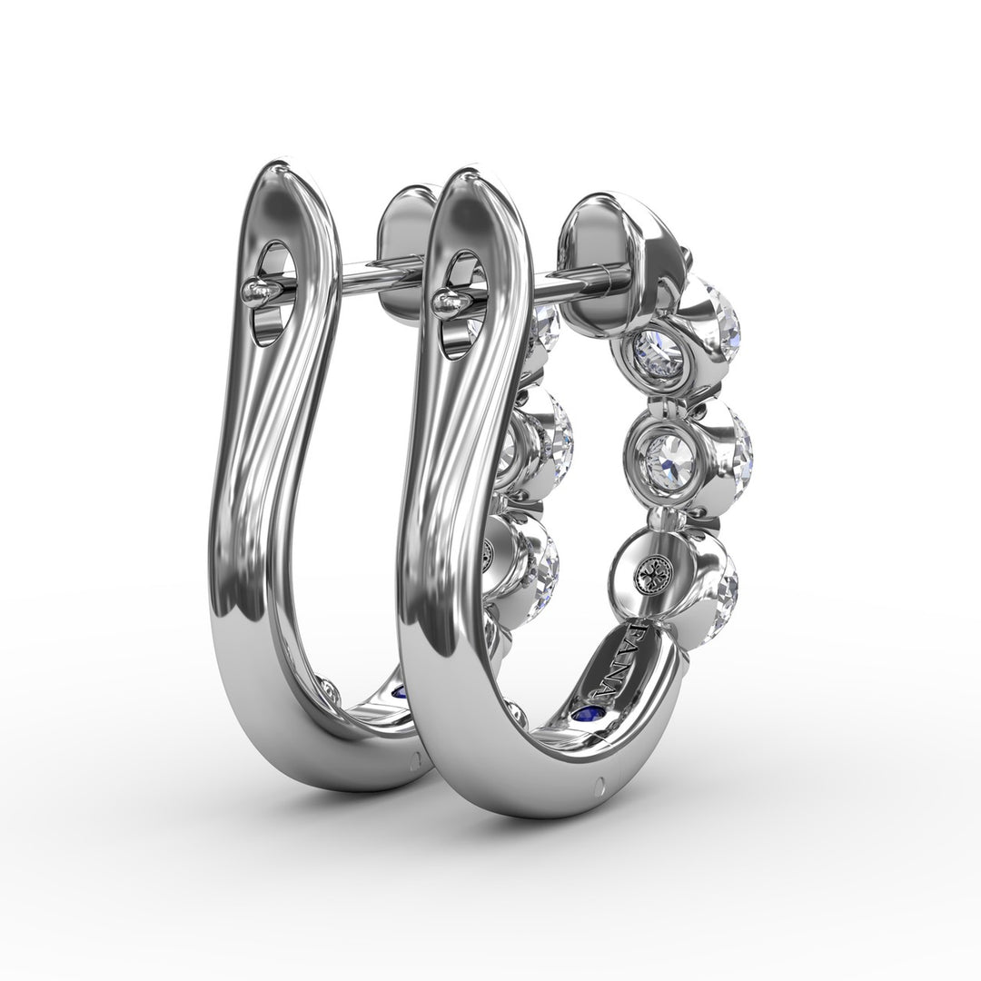 Empire Diamond Hoop Earrings