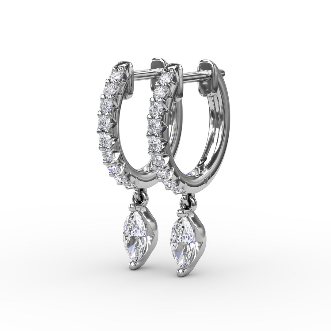 Marquise Diamond Drop Earrings