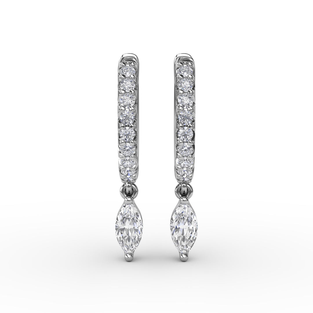 Marquise Diamond Drop Earrings