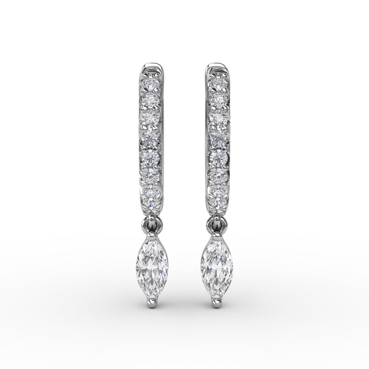 Marquise Diamond Drop Earrings