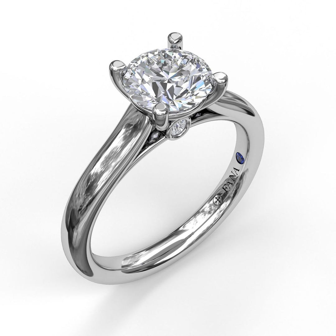 Classic Solitaire With Peek A Boo Diamond