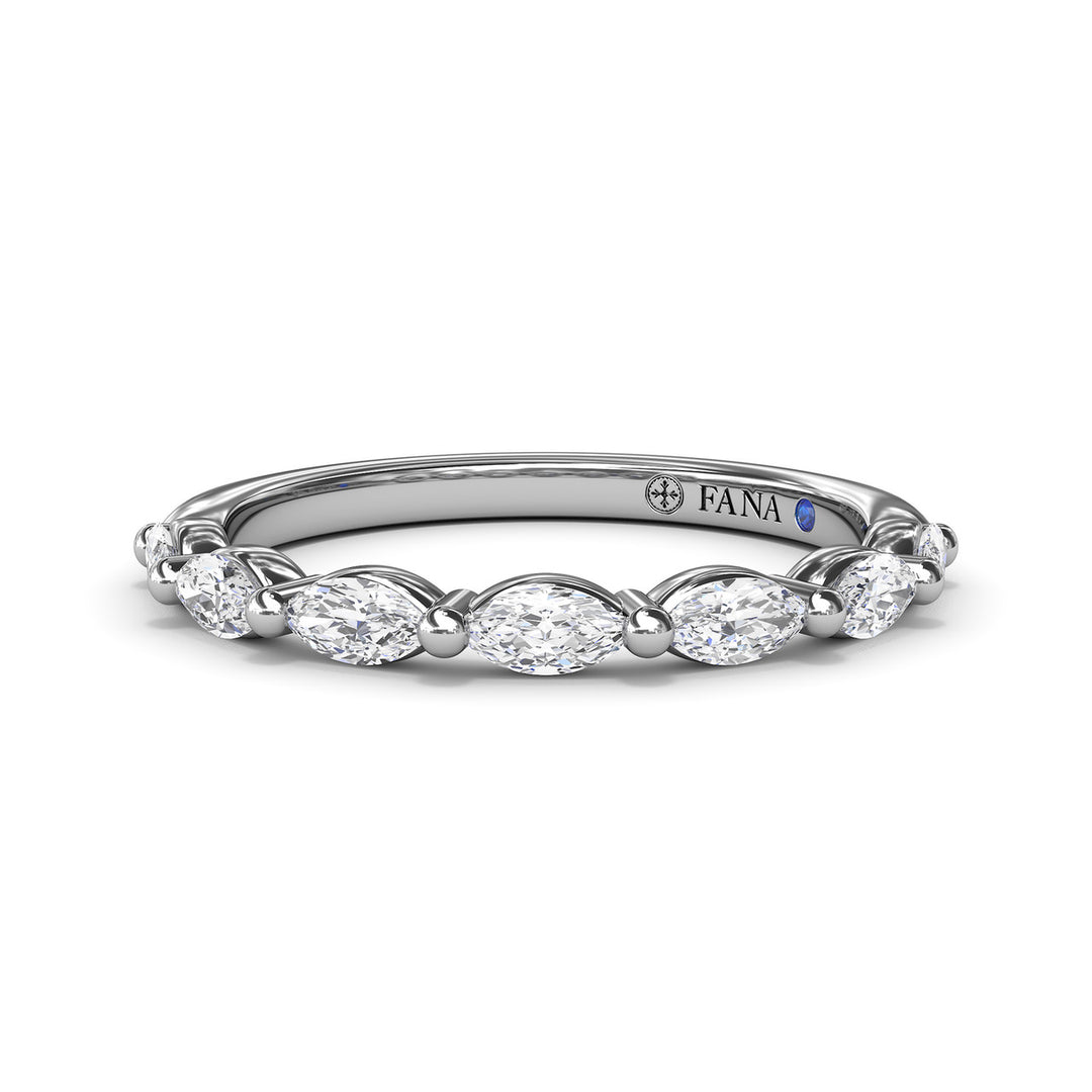 Marquise Diamond Wedding Band