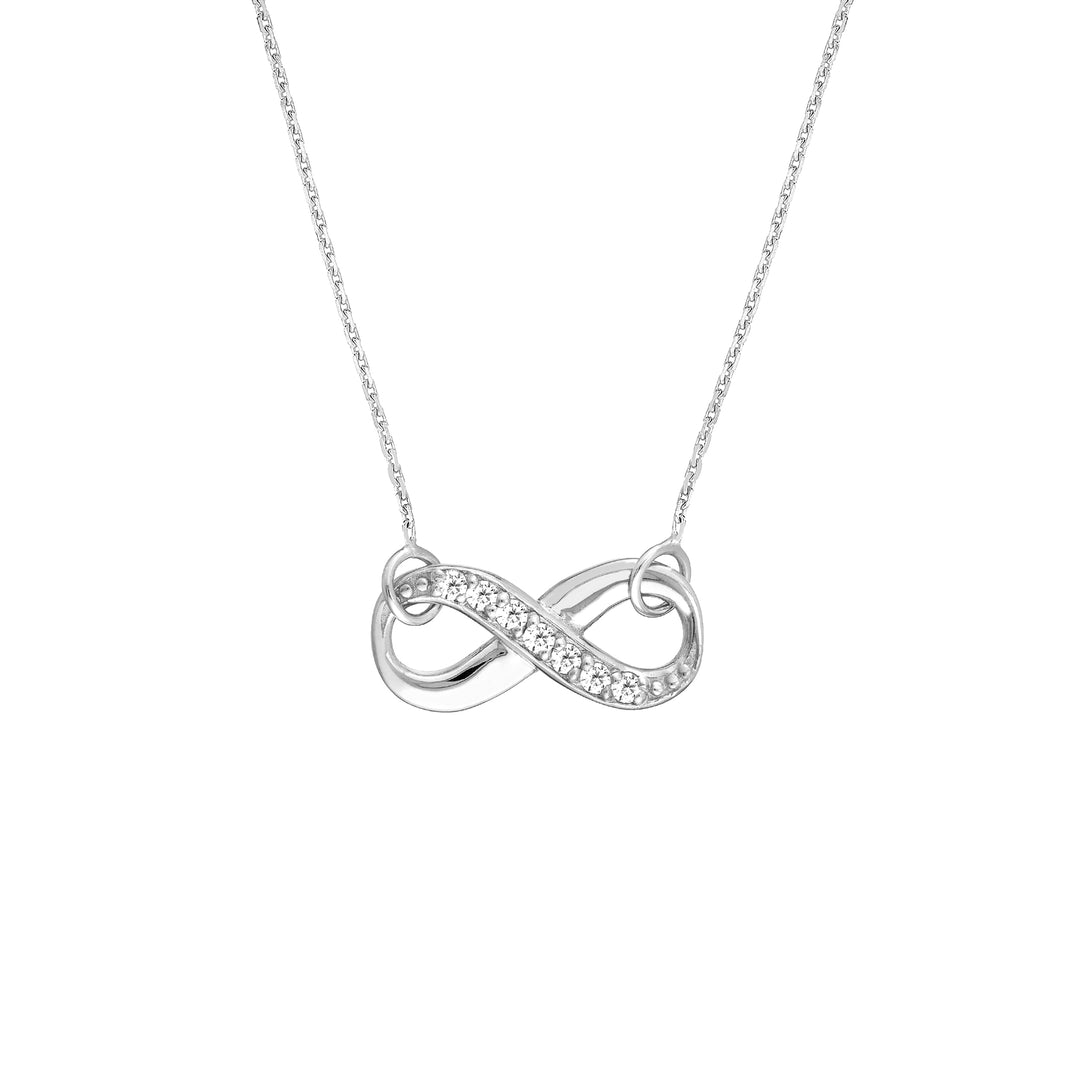 Infinity Adj. Necklace with 1/15tcw Diamond