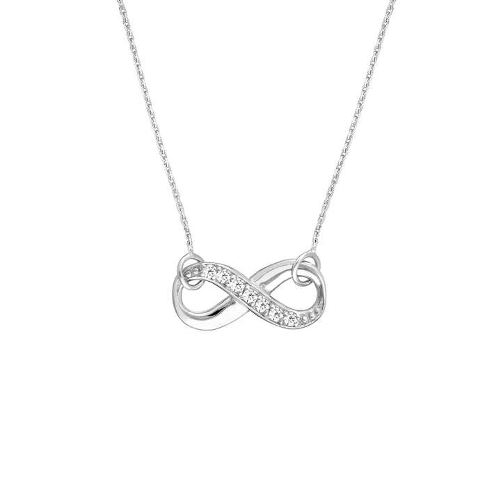 Infinity Adj. Necklace with 1/15tcw Diamond