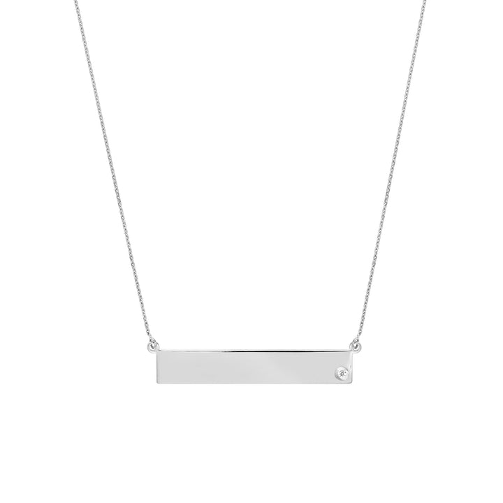 Adjustable 18 Bar Necklace with 2pt Diamond