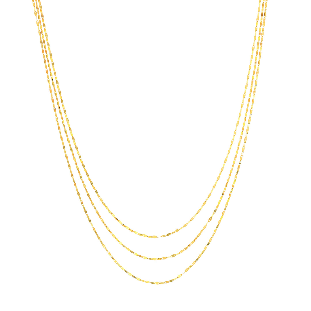 Hammered Mariner Chain Layered Necklace