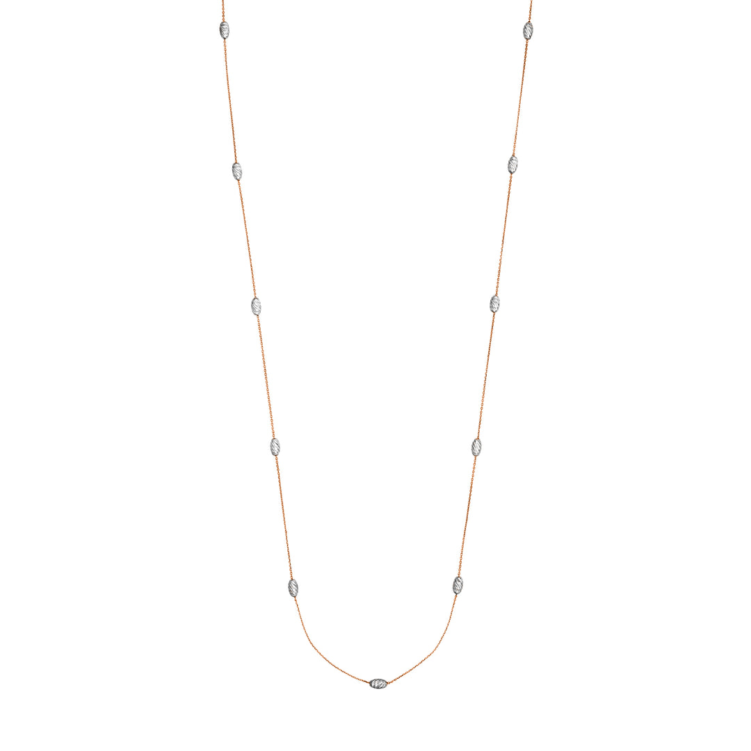 Long And Lovely Oval Bead Necklace