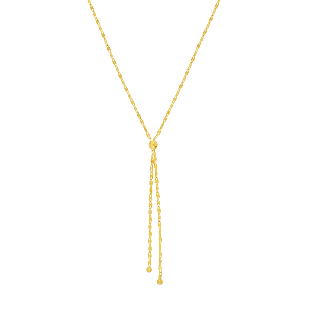 Hammered Forzentina Chain Lariat Necklace