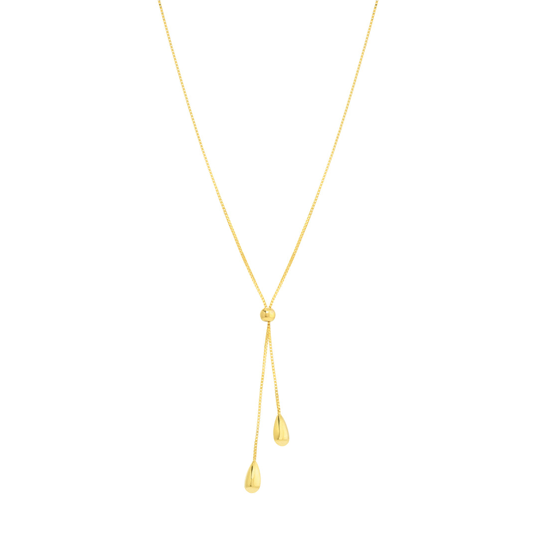 Double Teardrop Lariat Necklace