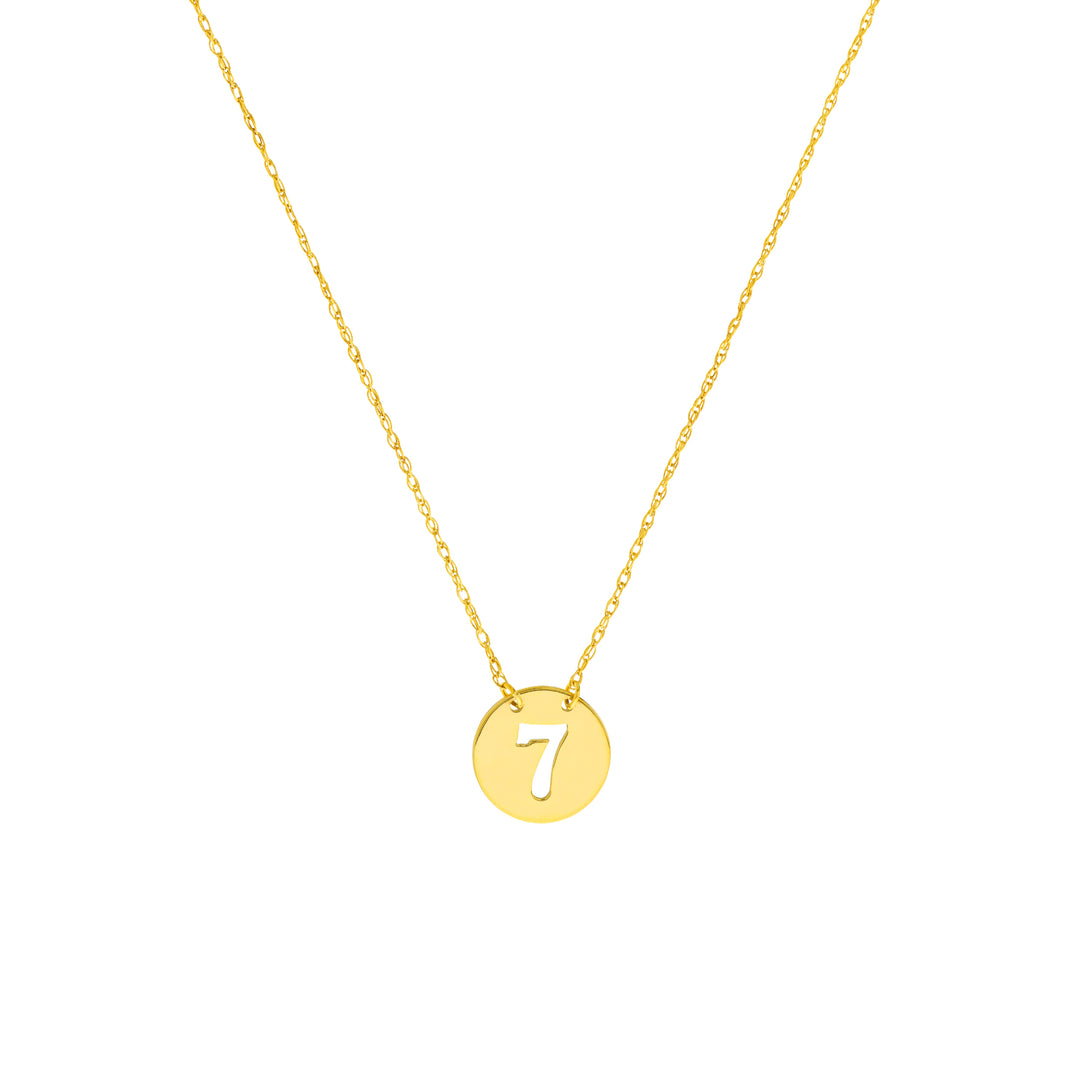 So You Cutout No.7 Mini Disc Necklace