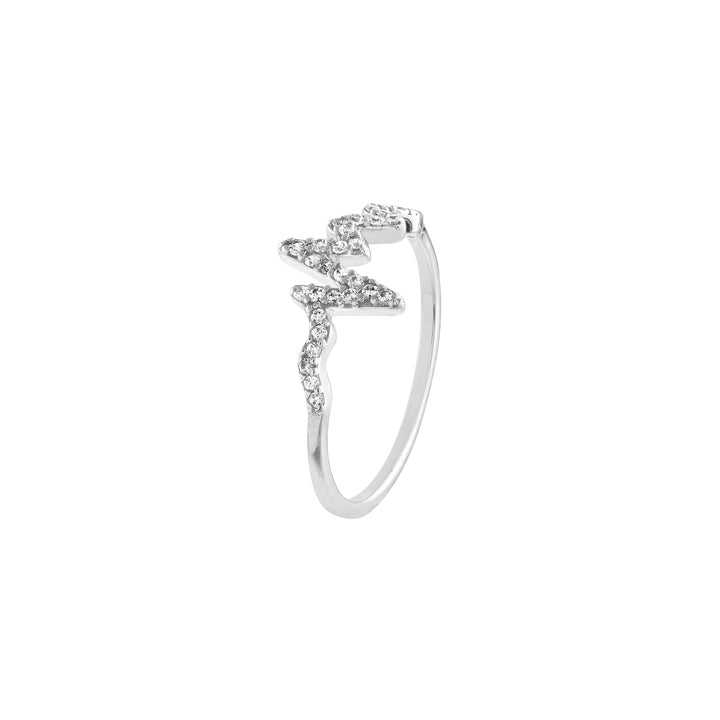 CZ Heartbeat Ring