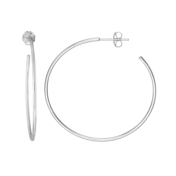 40mm x 1.2mm Hoop Post Earrings