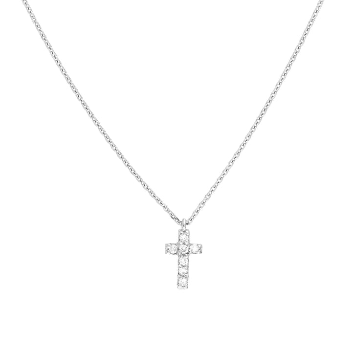 Diamond Mini Cross Adjustable Necklace