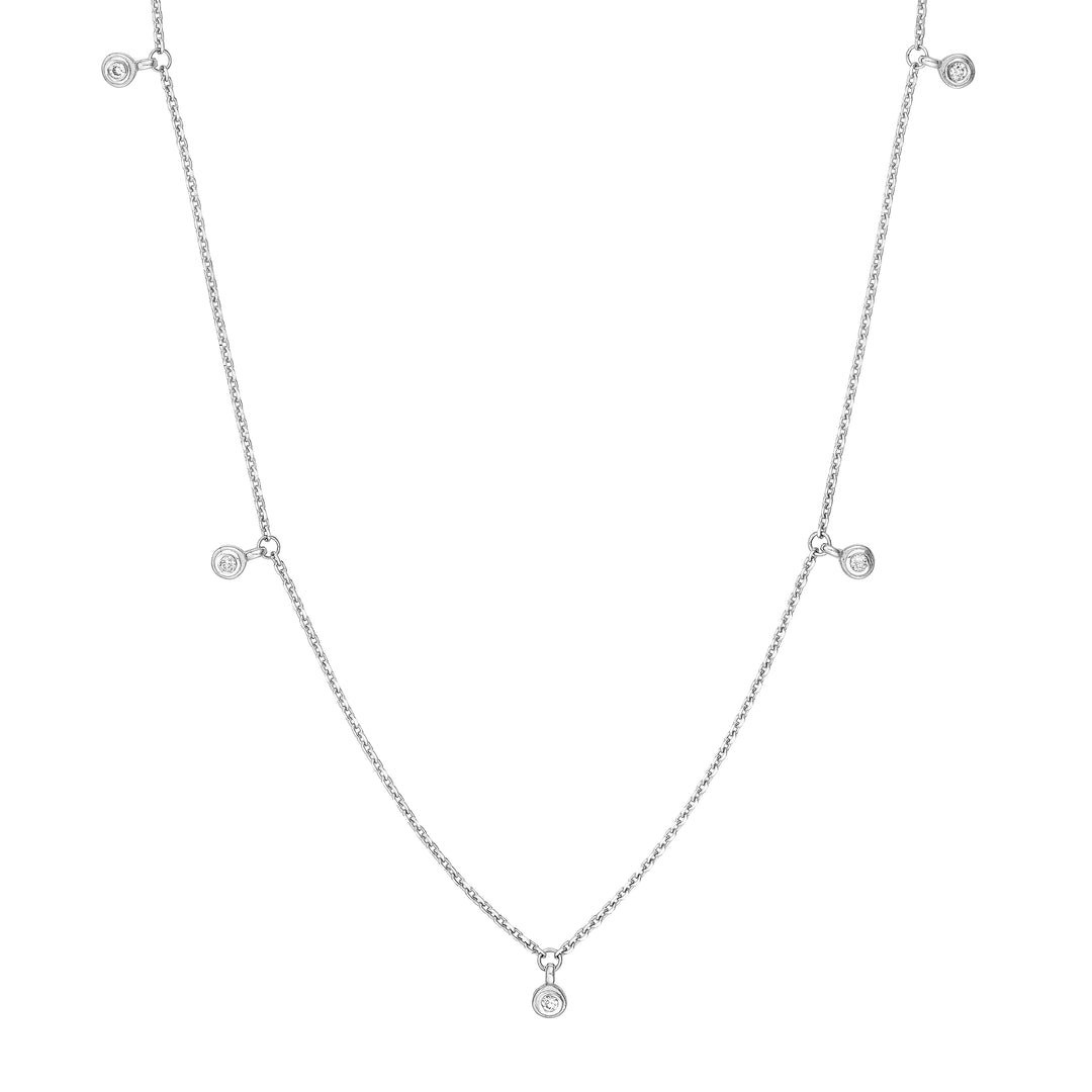 Diamond Bezel Drops Necklace