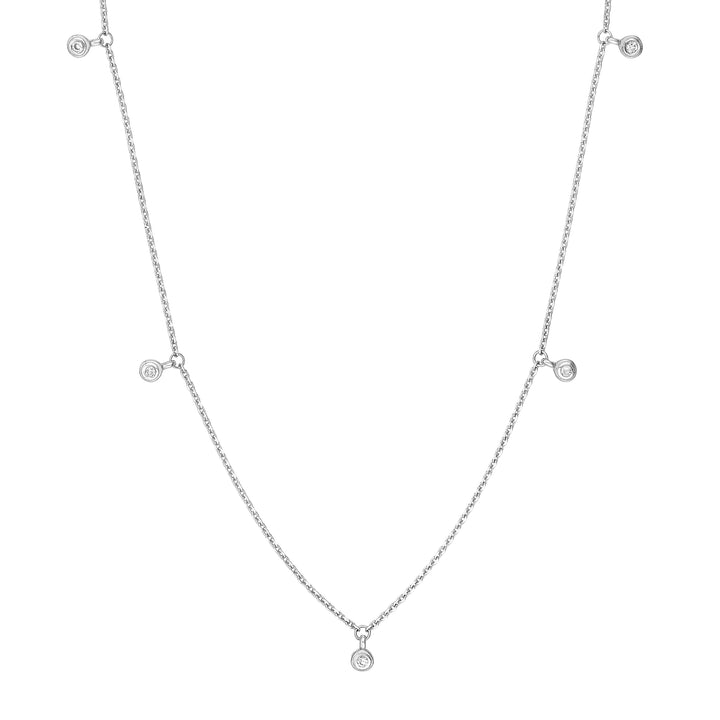 Diamond Bezel Drops Necklace