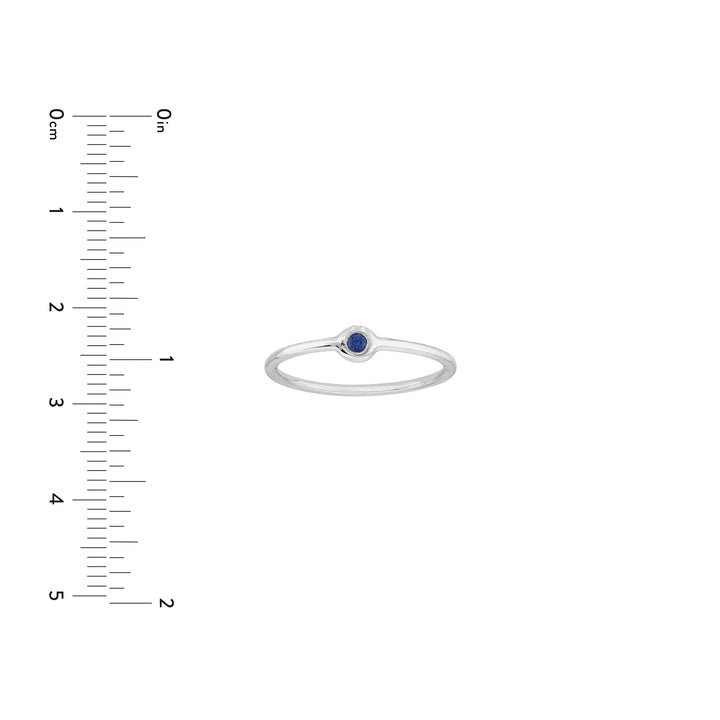 2mm Sapphire Bezel Wire Ring