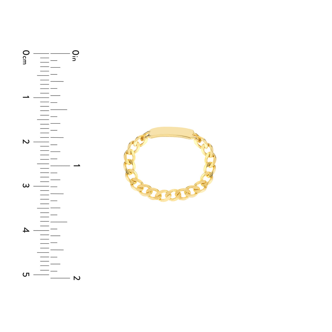 Mini ID Plate Curb Chain Ring