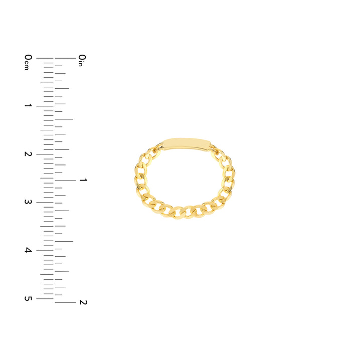 Mini ID Plate Curb Chain Ring