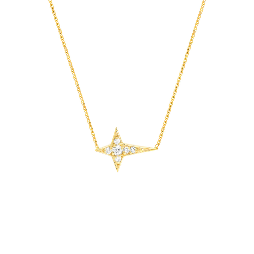 Diamond Tapered Cross Adjustable Necklace