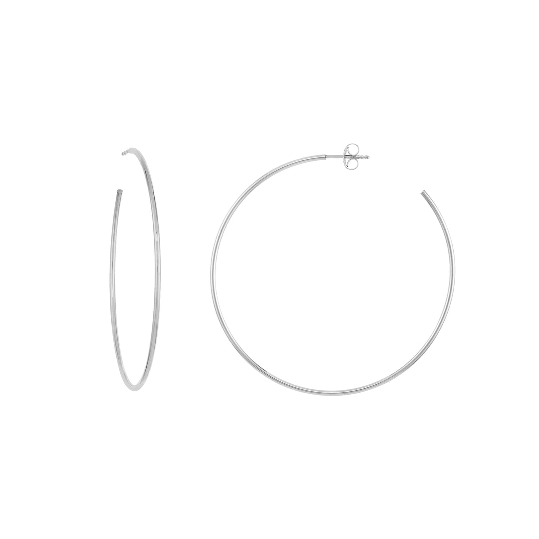 50mm x 1.2mm Hoop Post Earrings