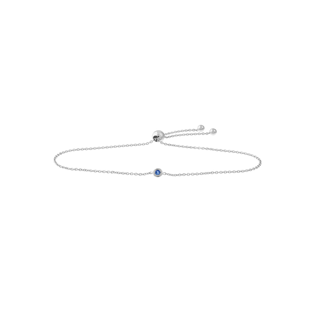 Mini Sapphire Bezel Bolo Bracelet