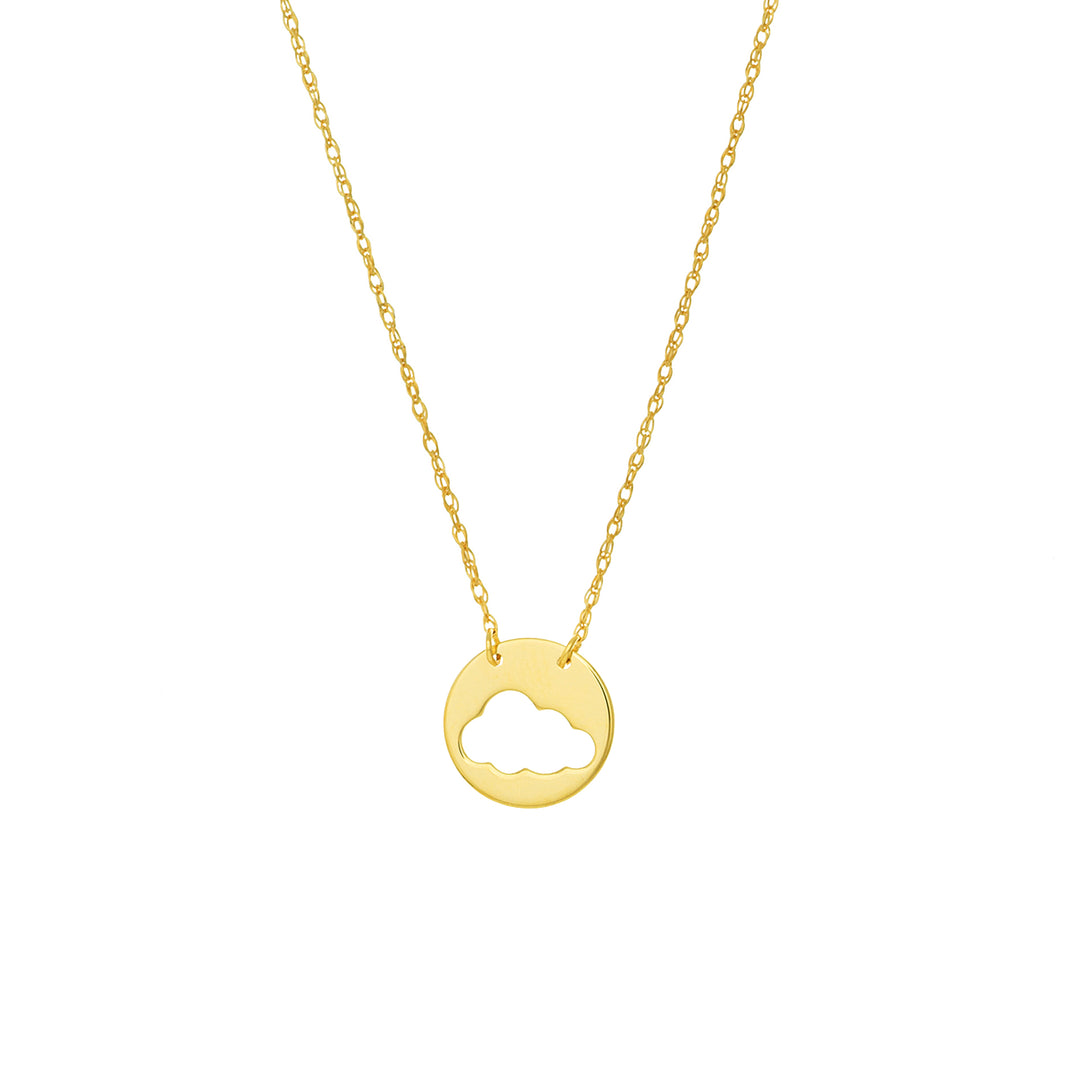 So You Cutout Cloud Mini Disk Adj Necklace