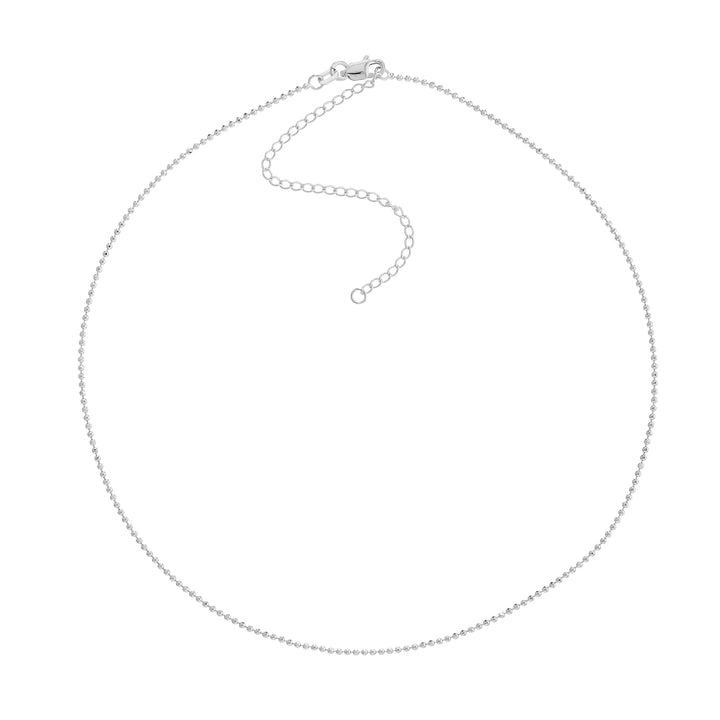 Diamond-Cut Bead Choker Chain