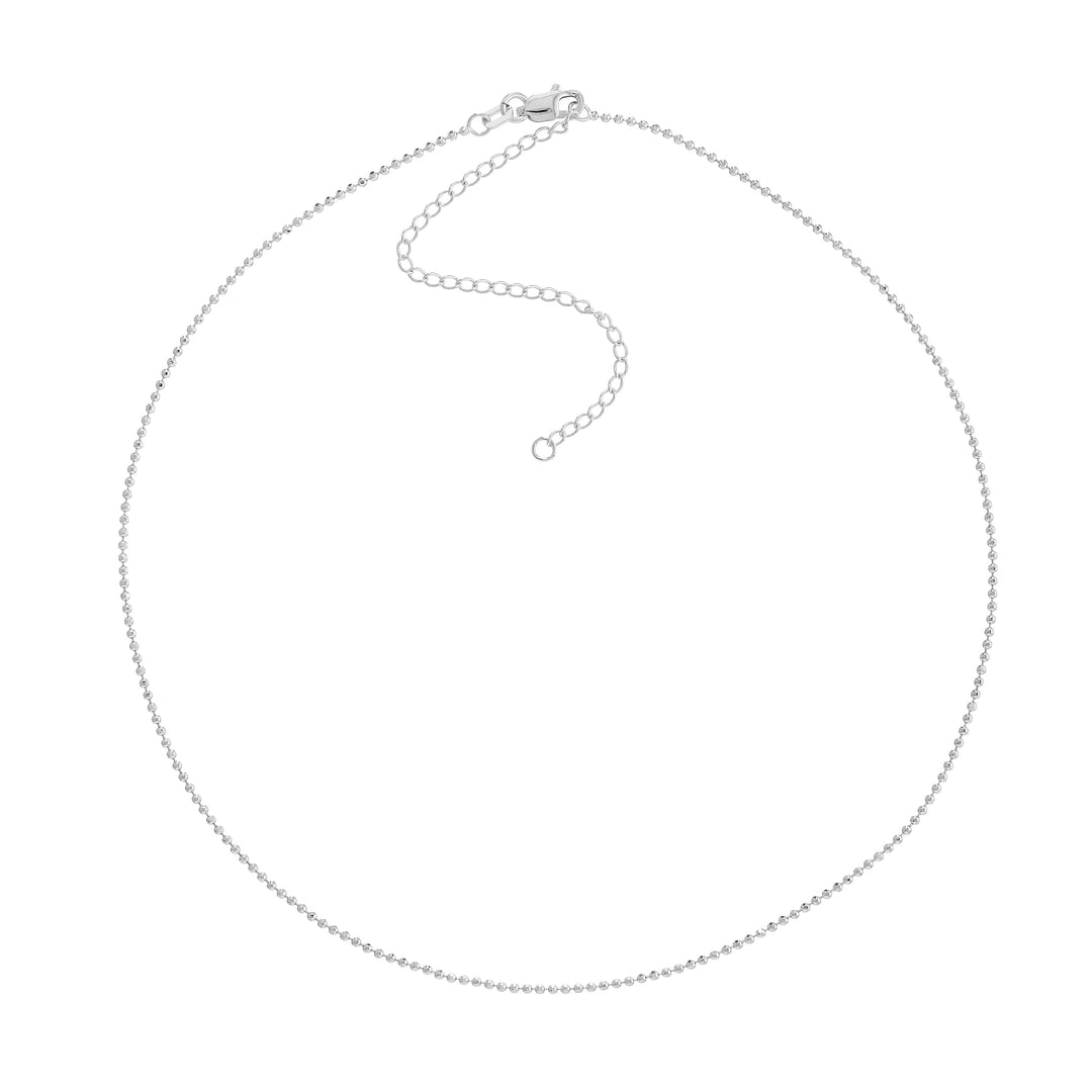 Diamond-Cut Bead Choker Chain