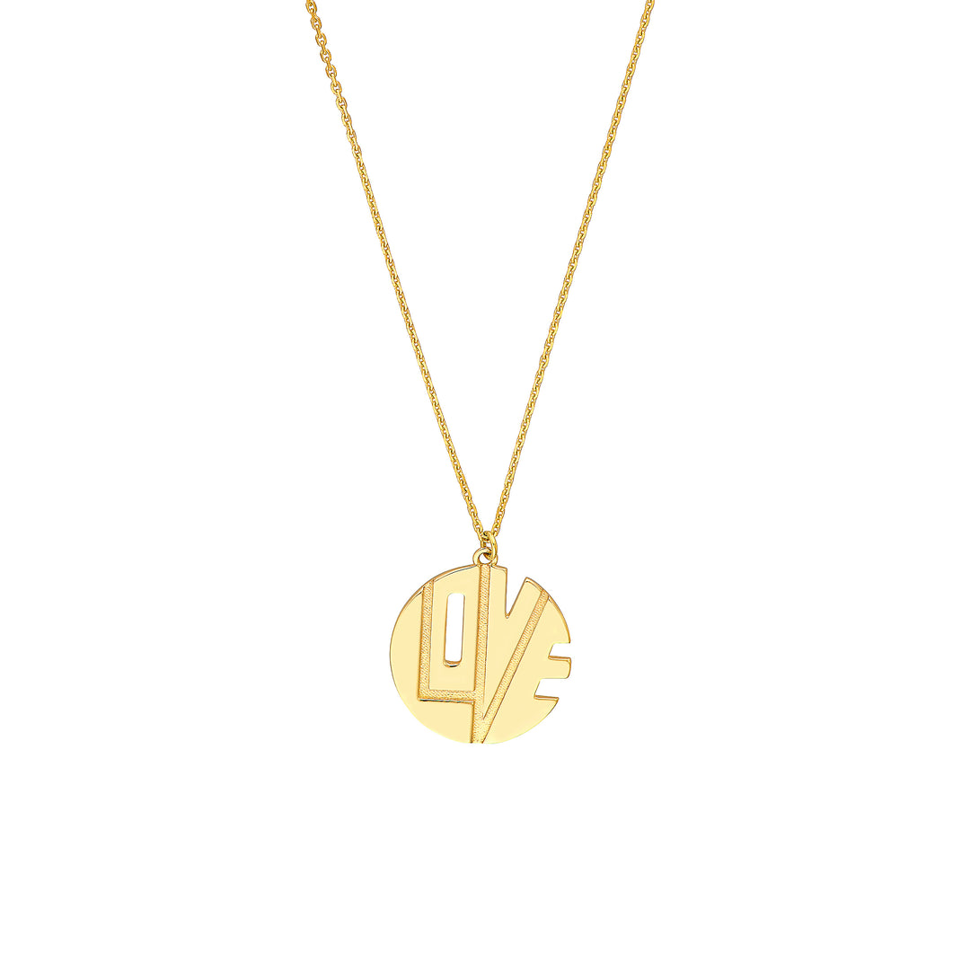 Love Cutout Medallion Necklace