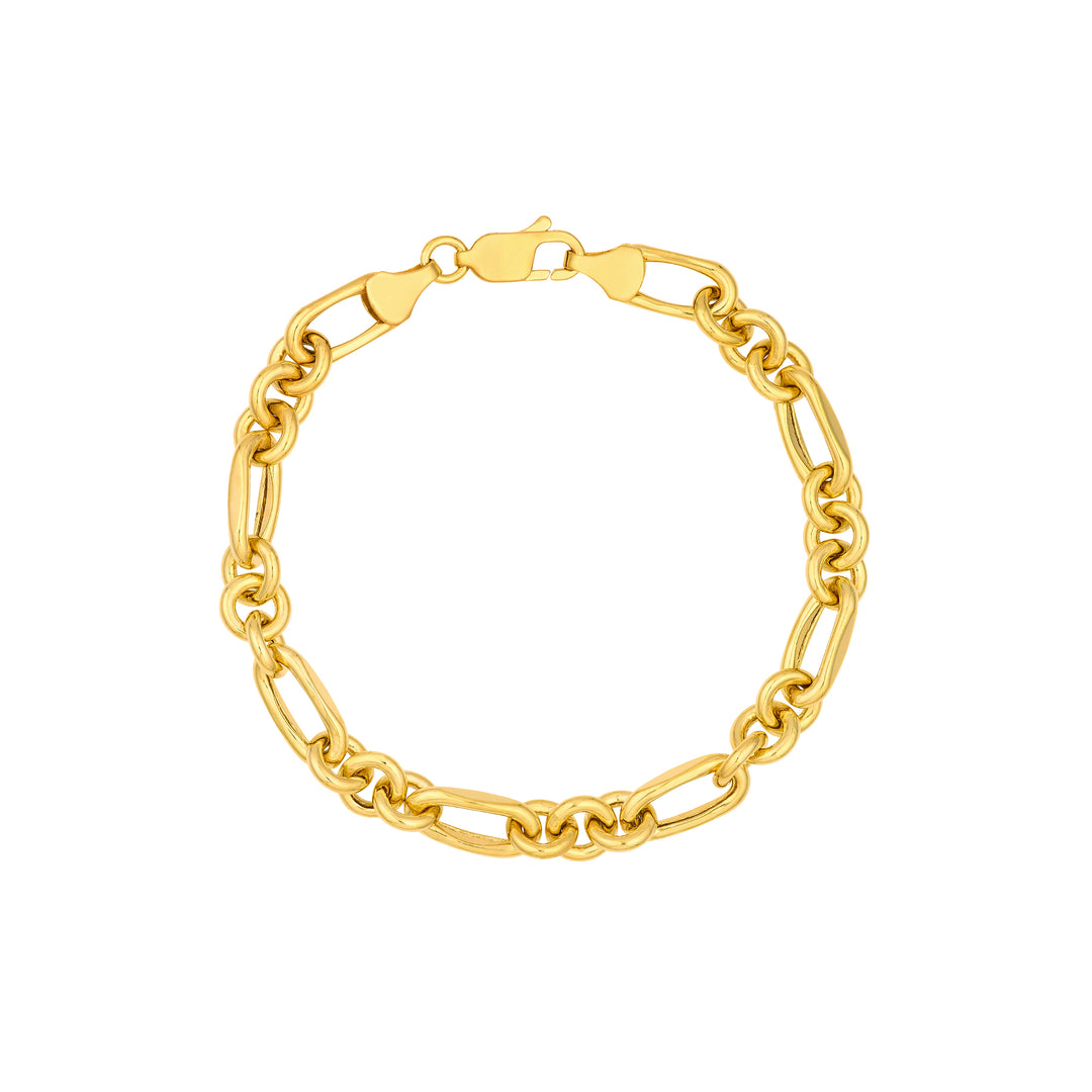 Hollow Rolo Oval Link (3+1) Bracelet