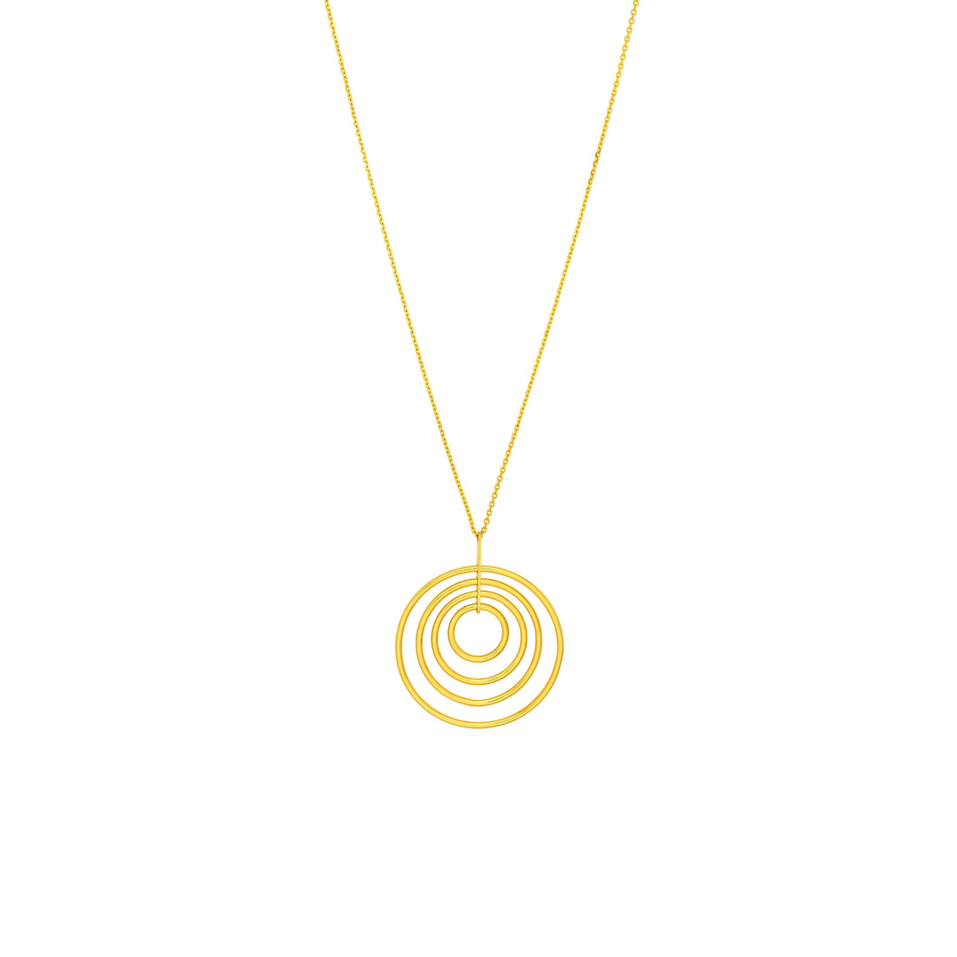 Concentric Circle Pendant Necklace