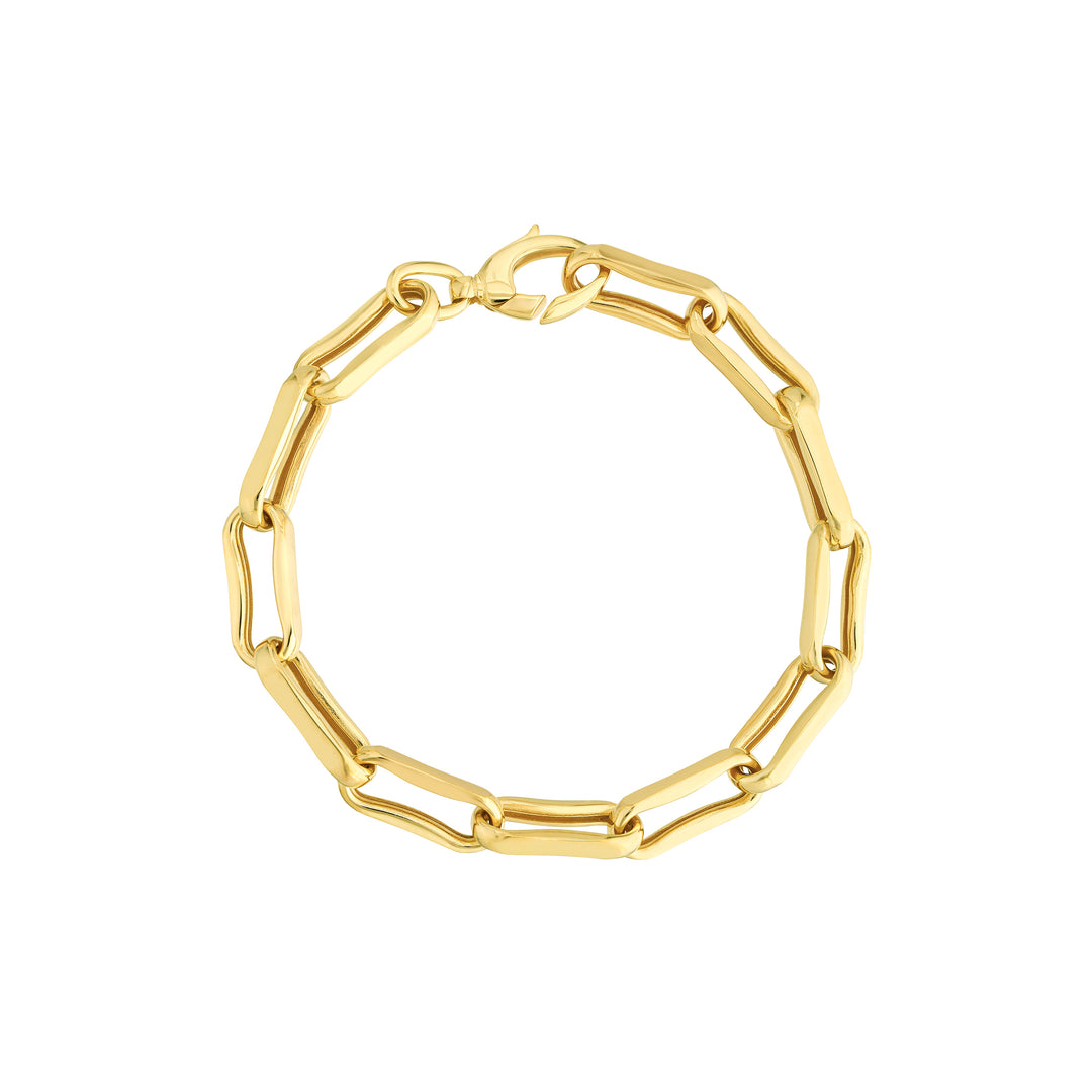 Oval Pinched Link Bracelet