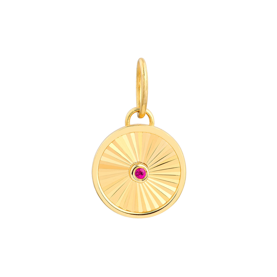 Ruby Round Radiant Pendant