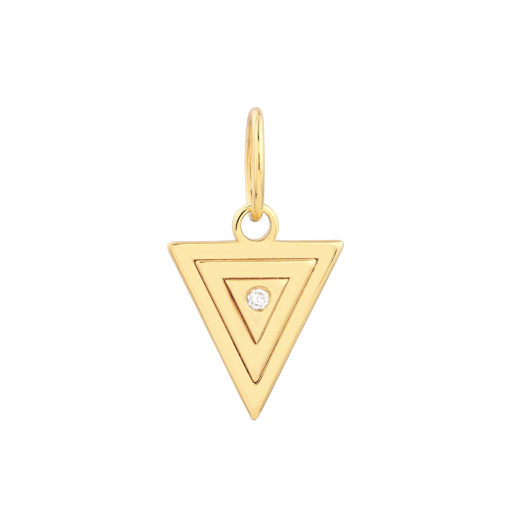 1.5pt Diamond Triangle Stacked Pendant