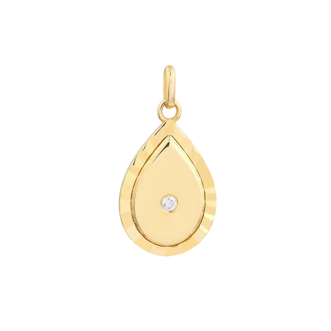 1/20tcw Diamond Teardrop Pendant