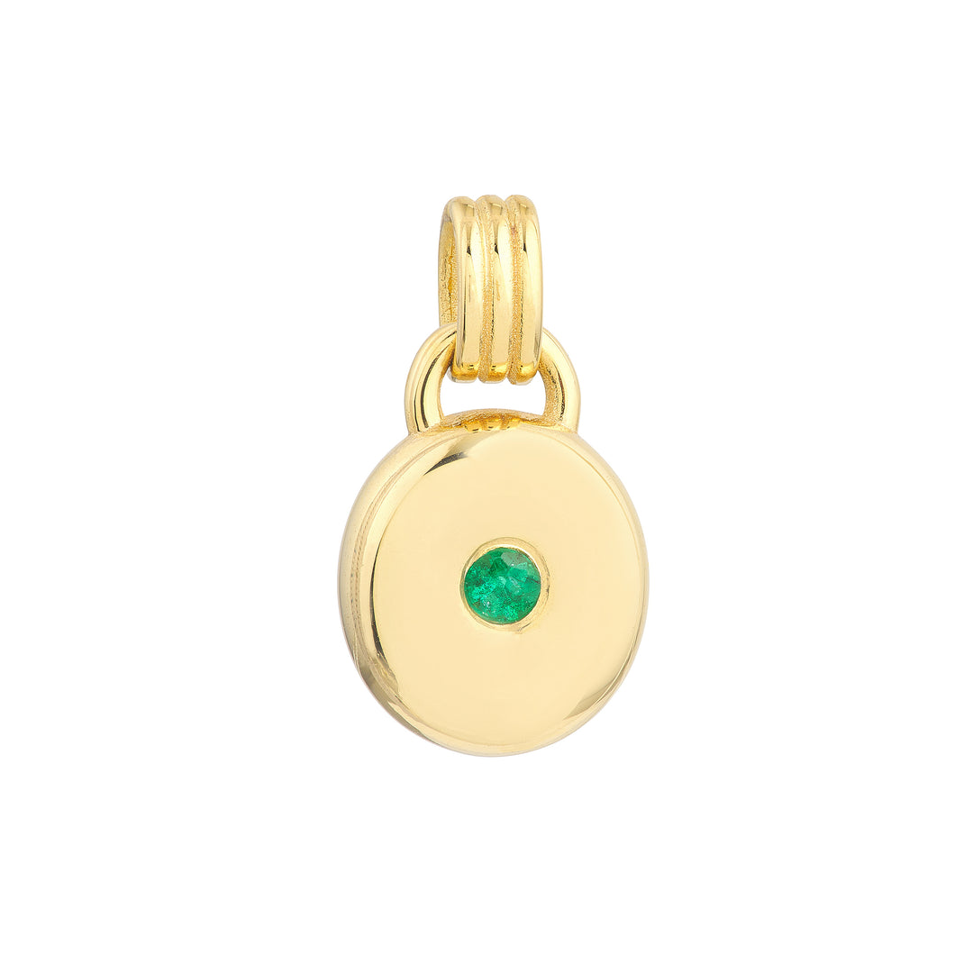 Emerald Round Pendant