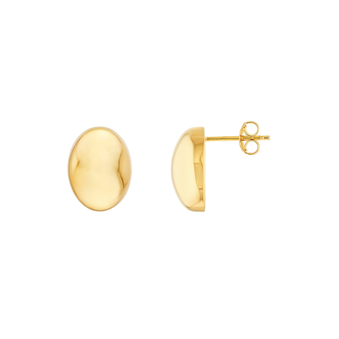 Puffy Oval Stud Earrings